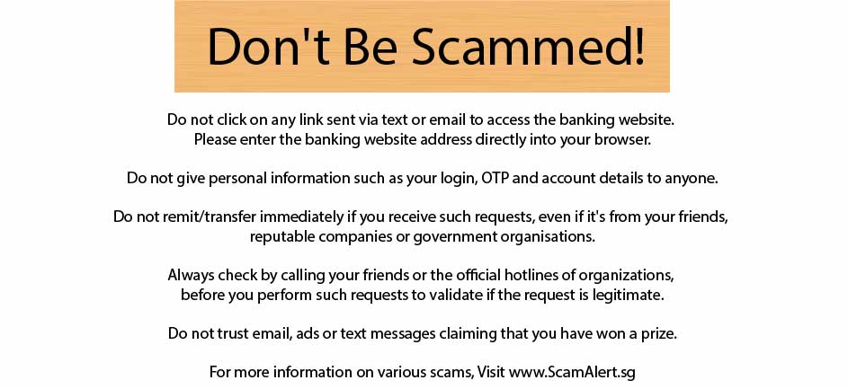 Dont be Scammed